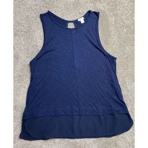 J Crew Euc Navy Blue‎ Sleeveless Top Large